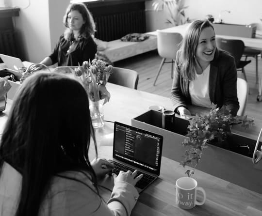 People working together at a table